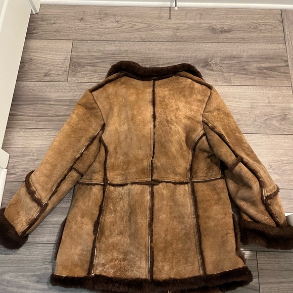Wilson Suede & Leather Sheepskin and Wool Coat - Picture 4 of 5